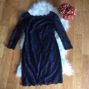 Navy blue lace dress